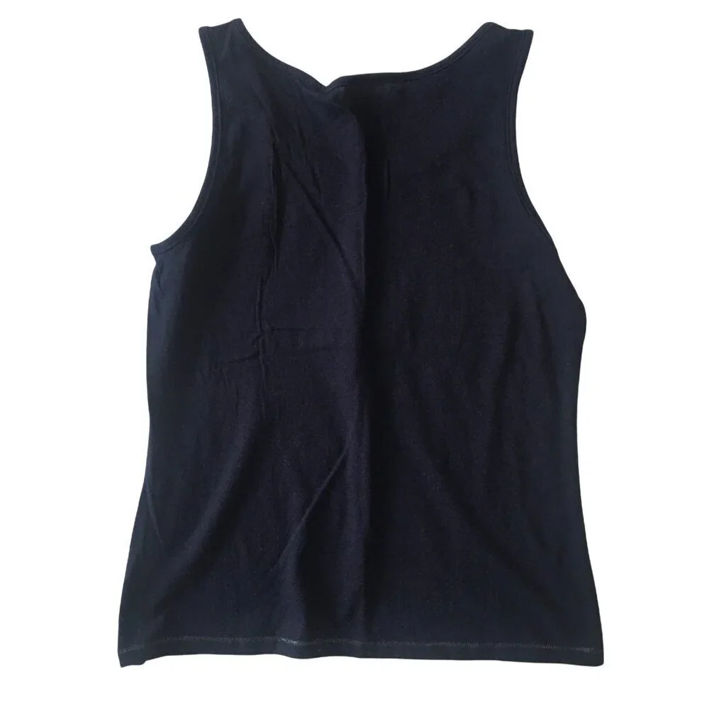 Justice Girls Eiffel Tower Graphic Tank Top Navy Size 12 Cotton/Polyester Blend